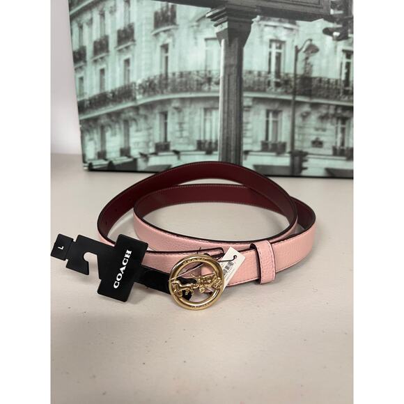 Coach 78181 Horse and Carriage SIGNATURE BUCKLE BELT Pink